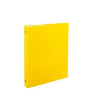 CARPETA DE ANILLAS CARCHIVO LUZ CARTON PLASTIFICADO BRILLO A5 4 AN.REDONDA 25MM AMARILLO