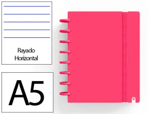 CUADERNO INGENIOX FOAM A5 80H RAYADO HORIZONTAL ROJO