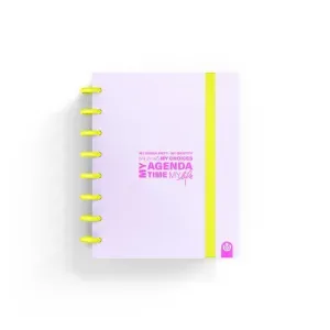 AGENDA CARCHIVO INGENIOX MY WEEK NO FECHADO TAPA PP CON GOMA A5 S/V NEON PASTEL MALVA