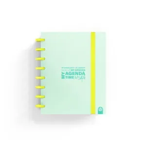 AGENDA CARCHIVO INGENIOX MY WEEK NO FECHADO TAPA PP CON GOMA A5 S/V NEON PASTEL MENTA