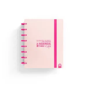 AGENDA CARCHIVO INGENIOX MY WEEK NO FECHADO TAPA PP CON GOMA A5 S/V NEON PASTEL ROSA