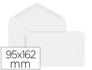 SOBRE LIDERPAPEL BLANCO CON FONDO 95X162 MM ENGOMADO SOLAPA DE PICO CAJA DE 500 UNIDADES