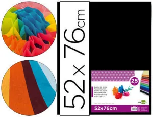 INETA PAPEL SEDA 025 HOJAS 052CMX076CM NEGRO 98441036-1 CS22234