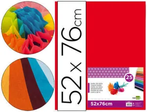 INETA PAPEL SEDA 025 HOJAS 052CMX076CM ROJO 98441036-2 CS22236