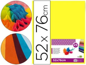 INETA PAPEL SEDA 025 HOJAS 052CMX076CM AMARILLO 98441036-5 CS22238