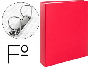 CARPETA 2 ANILLAS 40MM CARTON FORRADO GRANATE REF. CS25307