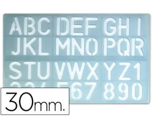 PLANTILLA PARA ROTULAR ALTURA DE LETRA 30 MM REF 25828