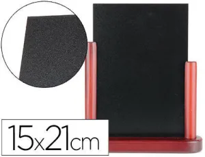 PIZARRA NEGRA LIDERPAPEL SOBREMESA DE MADERA SUPERFICIE PARA ROTULADOR DOBLE CARA 15X21 CS54716