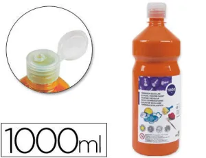 LIDERPAPEL TEMPERA LIQUIDA LAVABLE 1000 ML NARANJA CS59216