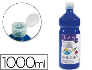 LIDERPAPEL TEMPERA LIQUIDA LAVABLE 1000 ML AZUL MARINO CS59224