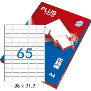 CAMPUS ETIQUETAS PLUS A4 38X21,2 100H 65 ETIQUETAS X HOJA 10673 MAK001534