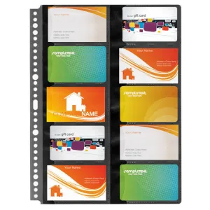 CAMPUS FUNDA TARJETERO MAKRO PP A4 NEGRO PACK 10 FUNDAS NC-1110 MAK180597