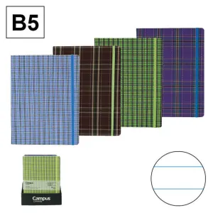 CAMPUS LIBRETA B5 C/GOMA 80G 96H TELA-CUADRO P-004-B5 MAK002265