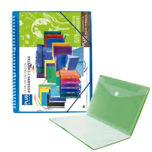 CAMPUS CARPETA 50 FUNDAS PLUS ESPIRAL CON GOMA AZUL SCB50-BL MAK180954