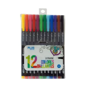 CAMPUS ROTULADOR PLUS EXTRAFINO 12COLORES 12MEDIUMWORKS MAK081027