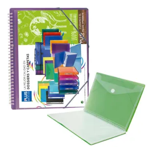 CAMPUS CARPETA 50 FUNDAS PLUS ESPIRAL CON GOMA VIOLETA + SOBRE SCB50-VL MAK181075