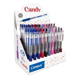 BOLÍGRAFO TINTA GEL CAMPUS CANDY EXPOSITOR 60 UD