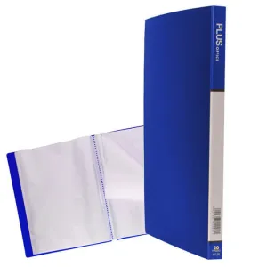 PLUS CARPETA 20 FUNDAS A4 RIGIDO AZUL OPACO MT20 MAK180221