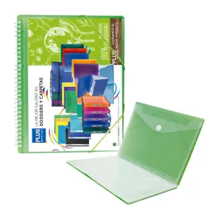 CAMPUS CARPETA 40 FUNDAS  PLUS ESPIRAL CON GOMA VERDE + SOBRE SCB40-GN MAK181037