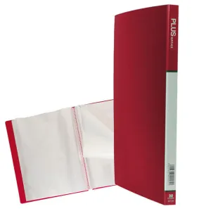 PLUS CARPETA 20 FUNDAS A4 RIGIDO ROJO OPACO MT20 ROJO MAK180690