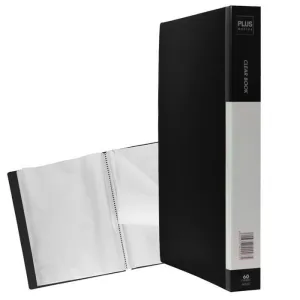 PLUS CARPETA 60 FUNDAS PLUS A4 RIGIDO NEGRO OPACO MT60 BLACK MAK180693