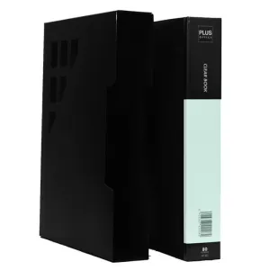PLUS CARPETA 80 FUNDAS A4 RIGIDO NEGRO OPACO NGR MT80 BLACK MAK180696
