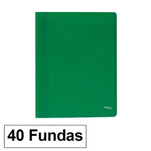 CAMPUS CARPETA 40 FUNDAS PLUS A4 ECO VERDE EF-40-GN MAK180663