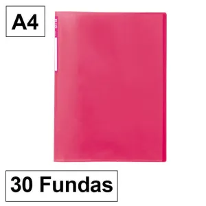 CAMPUS CARPETA 30 FUNDAS PLUS A4 TRANSLUCIDA ROSA MT-30G-PK MAK180880