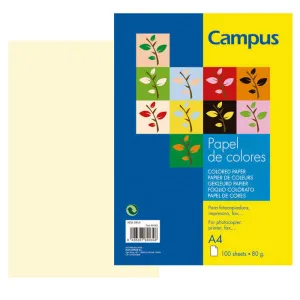 CAMPUS PAPEL CAMPUS A4 80GR 100H MARFIL IT100 A4/100 MAK001576