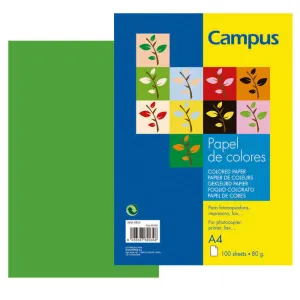 CAMPUS PAPEL CAMPUS A4 80GR 100H VERD.MANZA. IT230 A4/100 MAK001577