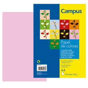 CAMPUS PAPEL CAMPUS A4 80GR 100H ROSA IT170 A4/100 MAK002044