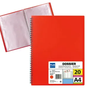 CAMPUS CARPETA 20 FUNDAS PLUS MUELLE WIRE ROJO 13461-20 ROJO MAK180614