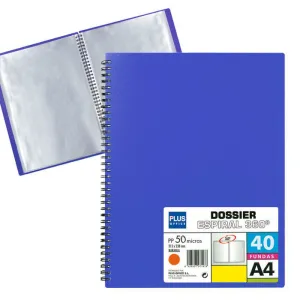 CAMPUS CARPETA 40 FUNDAS PLUS MUELLE WIRE AZUL 13461-40-BL MAK180622