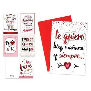 EXPOSITOR 24 TARJETAS FELICITACION FRASES LOVE CON