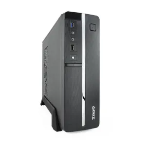 TOOQ CAJA MICRO ATX, MINI ITX SLIM - FUENTE DE ALIMENTACION 500W - 1X HDD3,5 + 1X SDD2,5 + 1X HDD5.25 - USB-2.0, USB 3.0, MIC - COLOR NEGRO