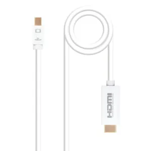 NANOCABLE CABLE CONVERSOR MINI DP MACHO A HDMI V1.4 MACHO 5M - COLOR BLANCO