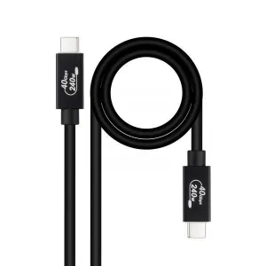 NANOCABLE CABLE USB 4 GEN 3X2 40GBPS 5A/240W - USB-C/M-USB-C/M - 1M - COLOR NEGRO