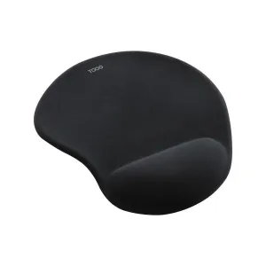 TOOQ TQMP1001-B ALFOMBRILLA RATON ERGONOMICA - REPOSAMUÃ±ECAS DE GEL - SUPERFICIE SUAVE, ELASTICA, TRANSPIRABLE Y RESISTENTE - COLOR NEGRO