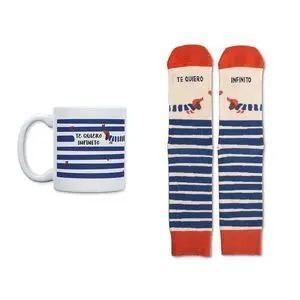 KIT TAZA + CALCETINES TE QUIERO INFINITO TALLA 36-