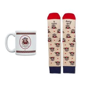 KIT TAZA + CALCETINES TE QUIERO BEARY MUCH TALLA 3