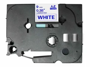BROTHER TZE223 CINTA LAMINADA GENERICA DE ETIQUETAS - TEXTO AZUL SOBRE FONDO BLANCO - ANCHO 9MM X 8 METROS