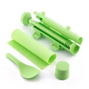 INNOVAGOODS SUZOOKA SET DE 3 PIEZAS PARA SUSHI - LIBRE DE BPA - INCLUYE ESTERILLA - FACIL DE LIMPIAR - INCLUYE RECETARIO - COLOR VERDE