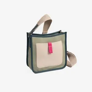 BOLSO BANDOLERA CUADRADO MUJER VERDE POP 21X20X09