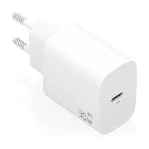 AISENS CARGADOR GAN 30W - USB-C PD3.0 - TECNOLOGIA AI PARA DETECTAR PROTOCOLO Y VELOCIDAD DE CARGA - COLOR BLANCO