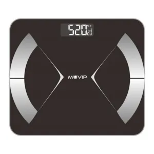 MUVIP BODY MUSCLE BASCULA DE BAÃ±O DIGITAL BLUETOOTH - PANTALLA LCD - PLATAFORMA DE CRISTAL TEMPLADO - 10 MEMORIAS - PESO MAX. 180KG - AUTO APAGADO