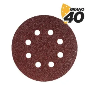 BLIM PACK DE 10 LIJAS CON VELCRO PARA LIJADORA BL0136 - 125MM - GRANO 40 - FORMATO CIRCULAR