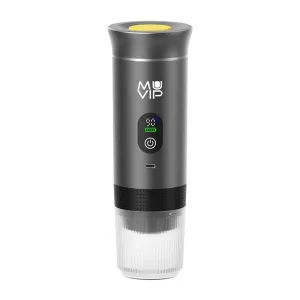 MUVIP XPRESSCUP CAFETERA PORTATIL - COMPATIBLE CON CAFE MOLIDO Y CAPSULAS DG Y NS - PRESION DE 20 BARES - MODO CALIENTE Y FRIO - COLOR GRIS
