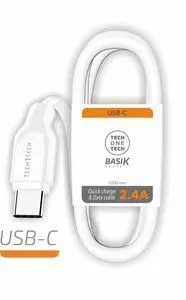 TECHONETECH BASIK CARGADOR DE PARED 1 PUERTO USB-A 12W - COLOR BLANCO