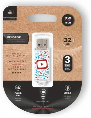 TECHONETECH BE SUPER VIDEO DREAM MEMORIA USB 2.0 32GB (PENDRIVE)