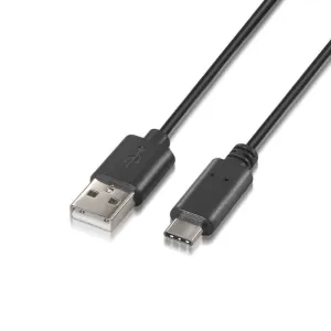 AISENS CABLE USB TIPO C A USB A 2.0 - CARGA RAPIDA - 0.5M - COLOR NEGRO